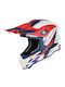 Acerbis Airstrike-X White/Blue/Red Κράνος Μηχανής Motocross ECE 22.06 1200gr