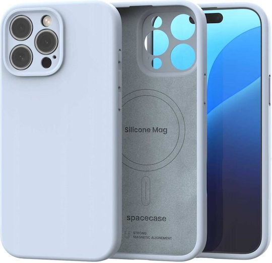 Spacecase Silicone Umschlag Rückseite Silikon Hellblau (iPhone 15 Pro)