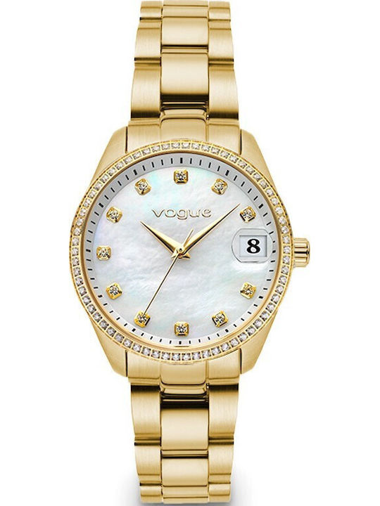 Vogue Mini Womens Watch 27mm Battery with Gold ...
