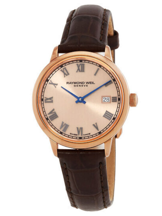 Raymond Weil Toccata Γυναικείο Ρολόι Μπαταρίας με Καφέ Δερμάτινο Λουράκι