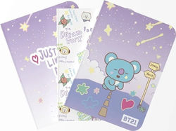 Line Friends Σετ 3 Bullet Ριγέ A6 Line Friends Σετ 3 Bullet Ριγέ A6