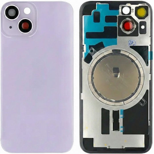 Apple Iphone 14 Back Glass Without Nfc Enlarged Camera Frame Purple Compatible