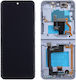 Samsung Screen Display with Touch Mechanism and Frame for Samsung Galaxy Z Flip4 (5G) F721B (Purple)