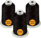 Embroidery Thread Set 3 Spools 5000 M Black Color