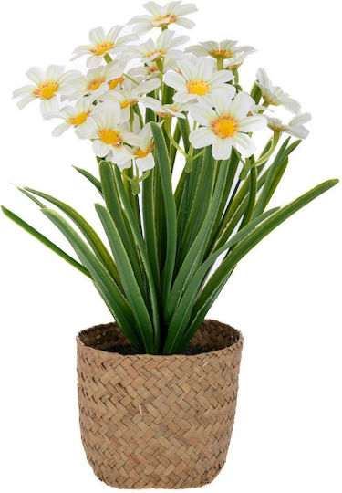 Artificial Plant in Small Pot Daisy Yellow 9cm Iliadis