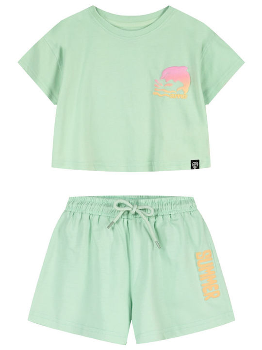 Energiers Kids Set with Shorts Mint 2 Pieces