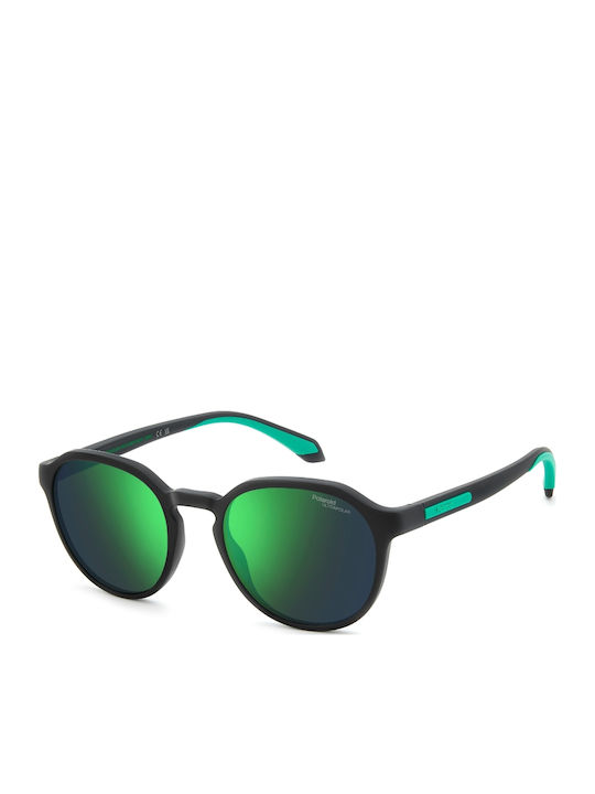 Polaroid Unisex Sunglasses with Black Horn-Rimm...