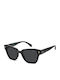 Polaroid Unisex Sunglasses With Black Horn-Rimmed Frame And Grey Lens PLD6251/S/X 807/M9