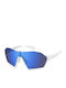 Polaroid Unisex Sunglasses with White Horn-Rimmed Frame and Blue Mirror Lens PLD7062/S VK6/5X