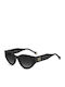 Carolina Herrera Unisex Sunglasses with Black Horn-Rimmed Frame and Grey Gradient Lens HER 0370/S 807/9O