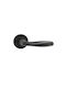 Deco Ceramica Πόμολο Μεσόπορτας με Ροζέτα DK1206-99 Ζεύγος με Επιστόμιο Ματ Μαυρο