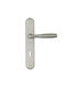 Deco Ceramica Πόμολο Μεσόπορτας με Πλάκα DK1206-ΟΡ Ζεύγος Νικελ Ματ