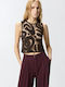 Women's Crop Top Sleeveless Cacao/brown