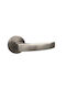 Deco Ceramica Lever Middle Door with Rosette DK1132 Pair with Rosette Ματ Νικελ