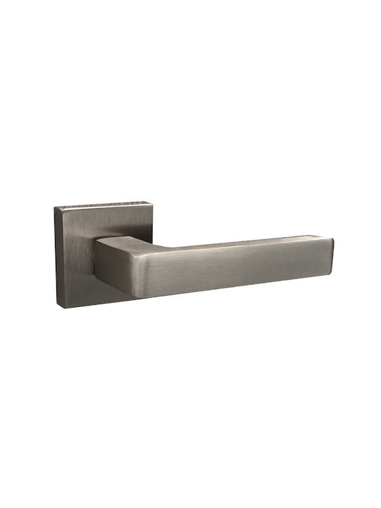 Deco Ceramica Ръкохватка За Средна Врата Розета DK1150 Двойка Със Скара Матиран Никел