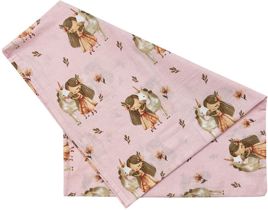 Bunny Bebe Față de pernă pentru copii din bumbac 100% 33x45cm Pink