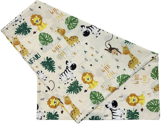 Bunny Bebe Safari Fata De Pernă Pentru Copii Din 100% Bumbac 33x45cm Bej
