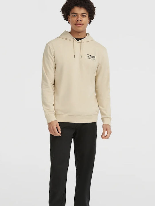 Sweatshirt with Hood Beige