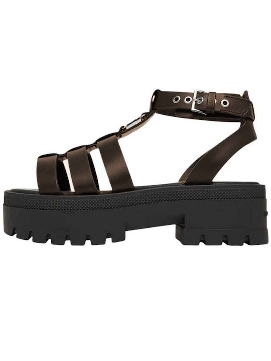 Tommy Hilfiger Leder Flache Sandalen für Damen ...