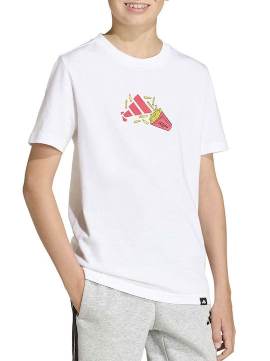 adidas Tricou Pentru Copii Alb Food Pack Graphic K