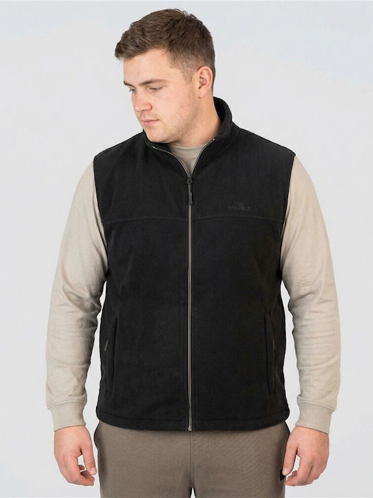 Cardigan Fleece pentru Bărbați Neagră
