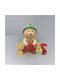 Polyresin Hanging Ornament Rabbit Xmas 7x3x6.5cm