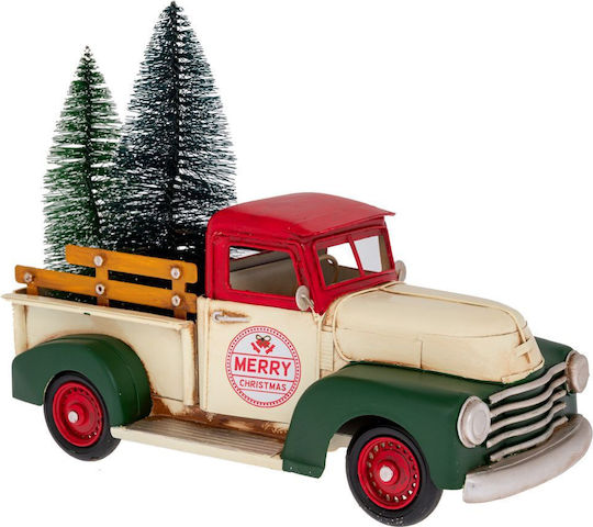 Metall Retro Weihnachtsfigur Lastwagen 25x10x21cm