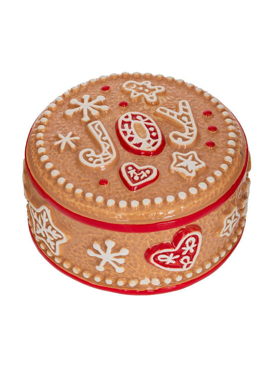 Iliadis Weihnachtliche Keksdose Keramik Braun L13xB13xD7cm.