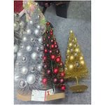 Red Tree Red Balls Glitter Red Base 40cm