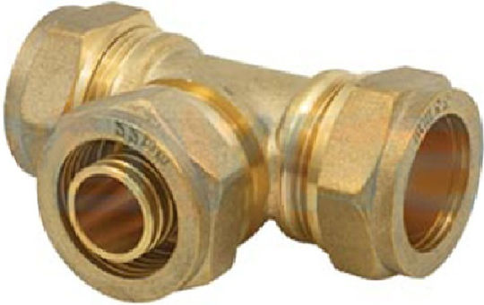 Tee Solar Water Heaters Ø22 Copper Mechanical Connection X Ø22 Plastic X Ø22 Copper Mechanical Connection