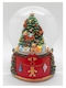 Weihnachtliche Schneekugel mit Bäume 12.5x12.5x16.5cm 1Stück