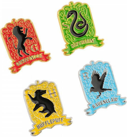 Set of 4 Badges Harry Potter Hogwarts Houses