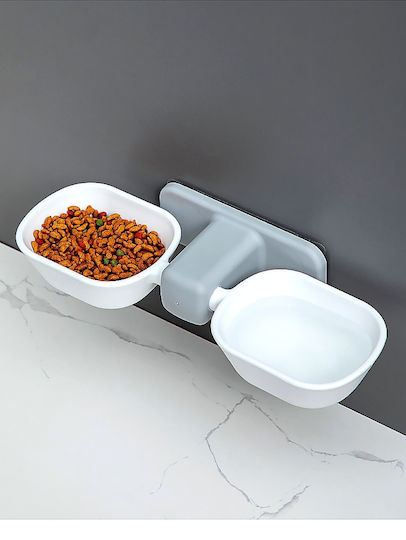 Купа от Пропилен Храна & Вода за Куче & Котка 2x в Бял Цвят