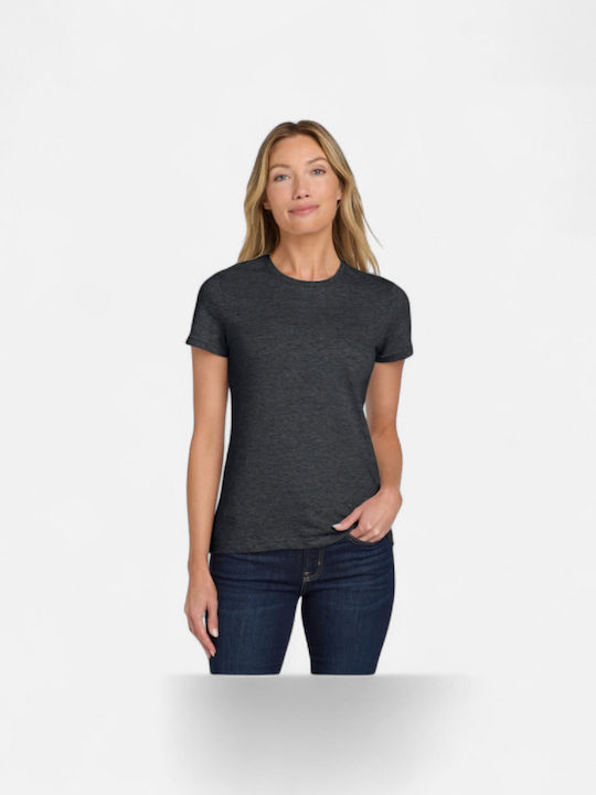 American Apparel Γυναικείο Διαφημιστικό T-shirt Κοντομάνικο Dark Heather
