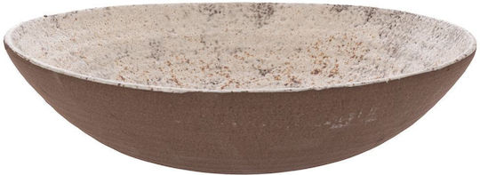 Iliadis Platou Decorativ Rotund Ceramica Albă 39x39x10cm