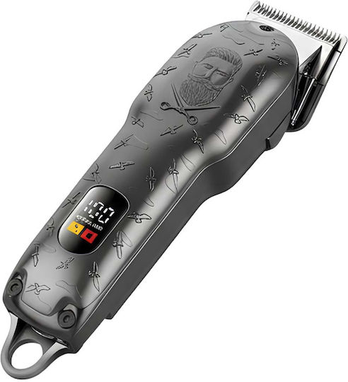 Avizar 5w Cordless Usb-c Electric Clipper 2000mah Retro Design Led Display Black