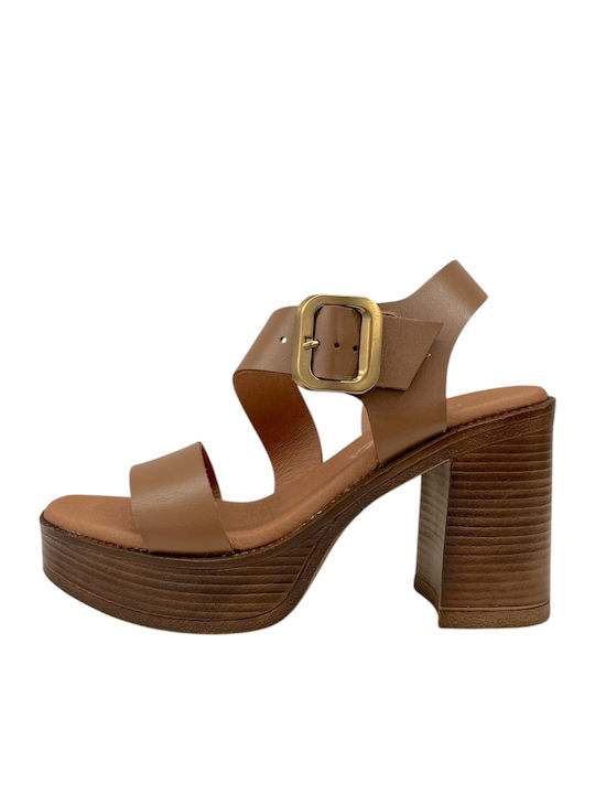 Ragazza Leather Sandals Brown