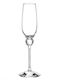 Novaker Champagne Glasses for Wedding made of Crystal Ecru 1pcs