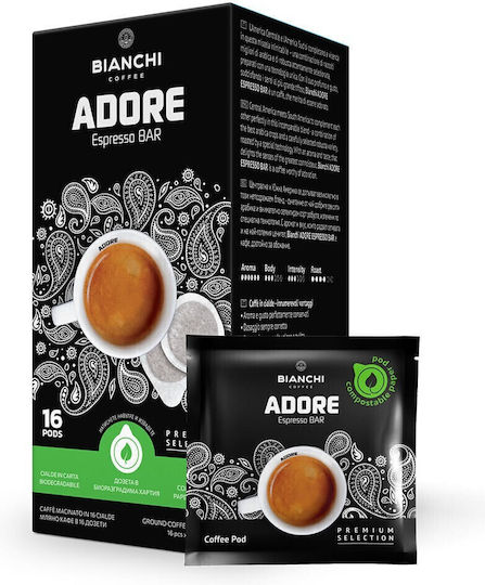 Bianchi Coffee Κάψουλες Espresso Adore Συμβατές με Μηχανή E.S.E. Pod 16caps