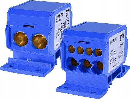 Etipo Distribution Block 192a 2x4-70mm2/3x2.5-25mm2+4x2.5-16mm2 Edbm-7/n Eti Polam 1102423 Blue