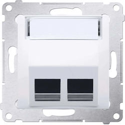 Kontakt-Simon Doppelter Netzwerksteckdose RJ45 ...