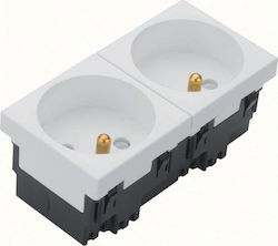 Hager Socket Διπλή Πρίζα Ρεύματος