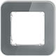 Icon Universal Single Rounded Frame Glass Effect Frame Graphite Bottom White 28-0-irsz-1