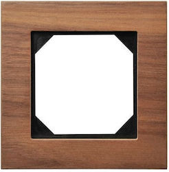 Single Switch Frame Wood Nuts