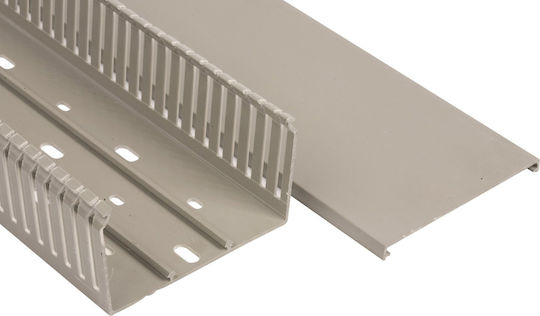 Elettrocanali Comb Cable Duct 100x60 Gray 2m Ecs10060