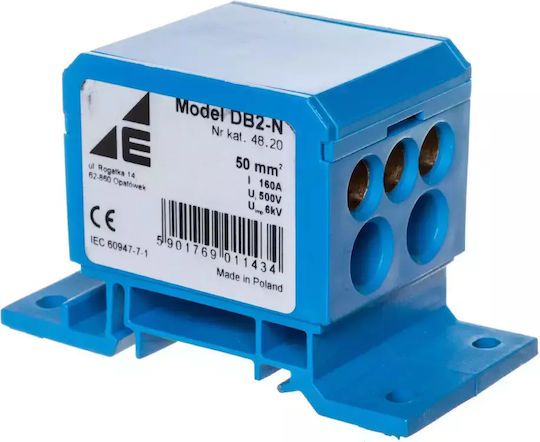 Elektro Plast Stromverteilungsblock 2x4-50mm2 + 3x4-35mm2 + 4x2.5-25mm2 Blau Db2-n