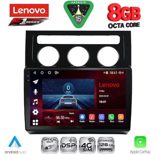Lenovo Автомобилна Аудио Система За Volkswagen Touran 2003-2010 С Clima (Bluetooth/USB/Вграден Wi-Fi/GPS/Apple CarPlay/Android Auto) С Touch Screen 10"
