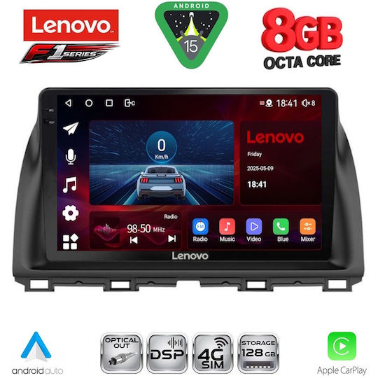 Lenovo Car Audio System for Mazda CX-5 2013-2017 (Bluetooth/USB/WiFi/GPS/Apple-Carplay/Android-Auto) with Touch Screen 10"