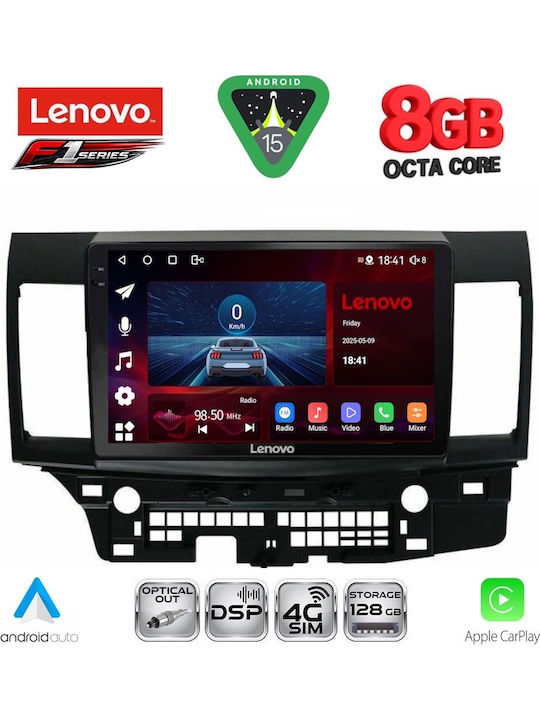 Lenovo Car Audio System for Mitsubishi Lancer 2008-2017 (Bluetooth/USB/WiFi/GPS/Apple-Carplay/Android-Auto) with Touch Screen 10"
