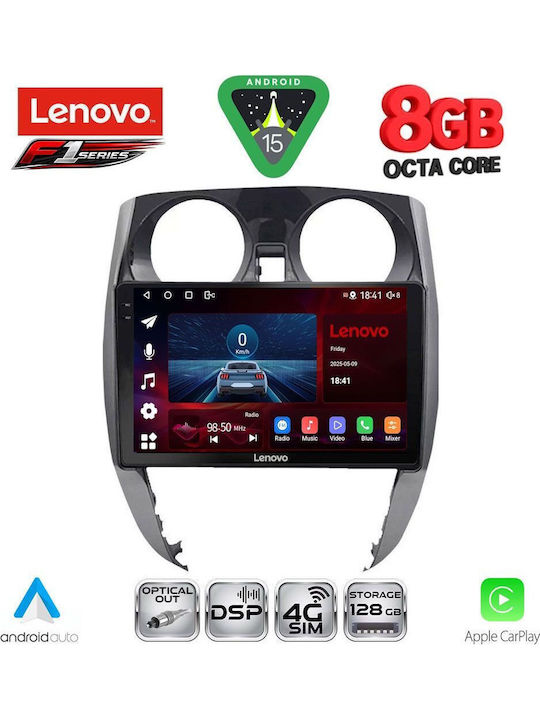 Lenovo Car Audio System for Nissan Note 2012-2020 (Bluetooth/USB/WiFi/GPS/Apple-Carplay/Android-Auto) with Touch Screen 10"